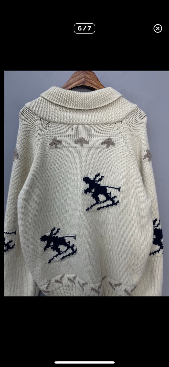 JPN 빈티지 90s 스키 코위찬 니트집업 자켓 A2912 상품이미지6