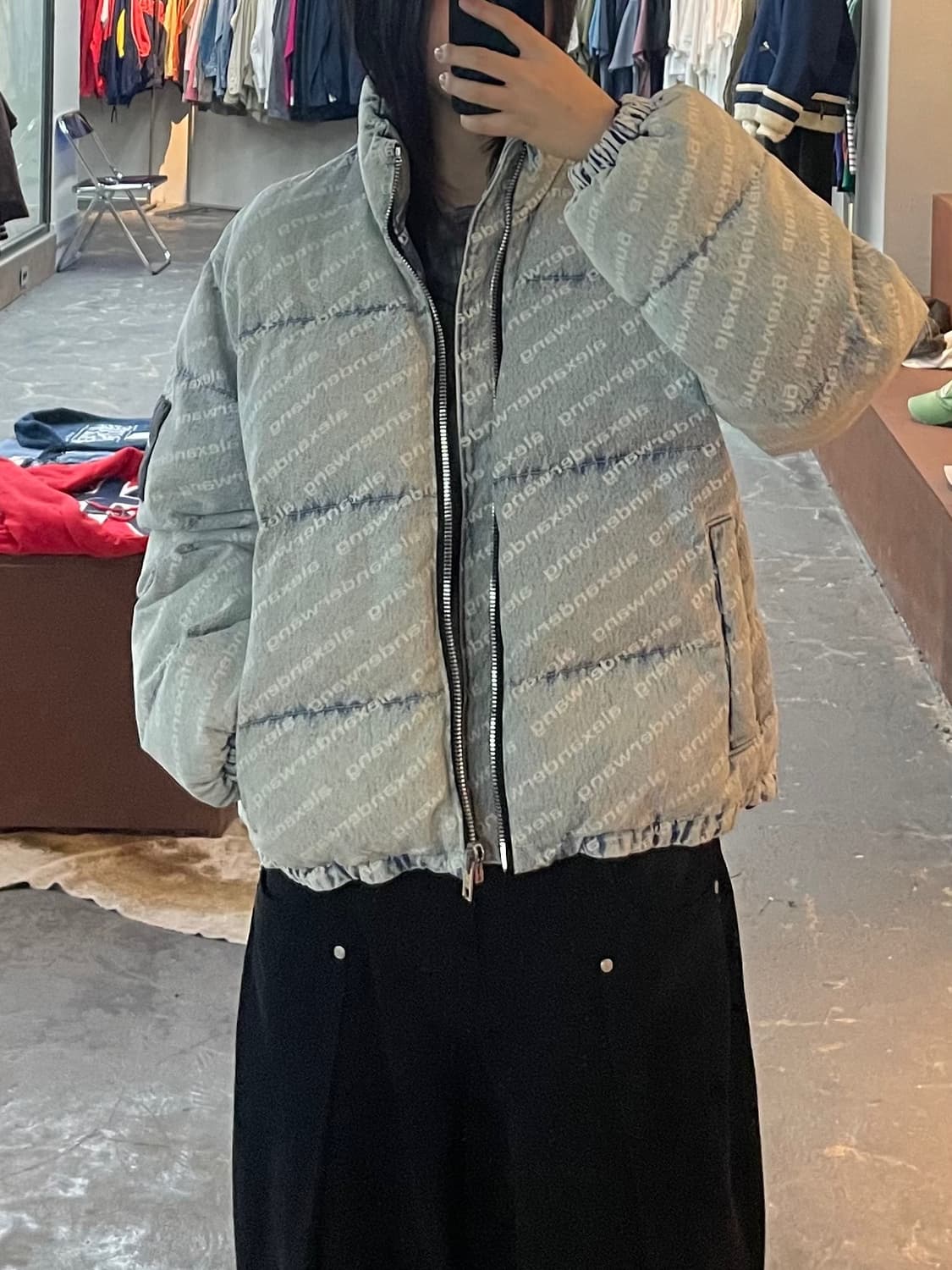 알렉산더왕 트롱프뢰유 데님 푸퍼 숏패딩 H2252 상품이미지1