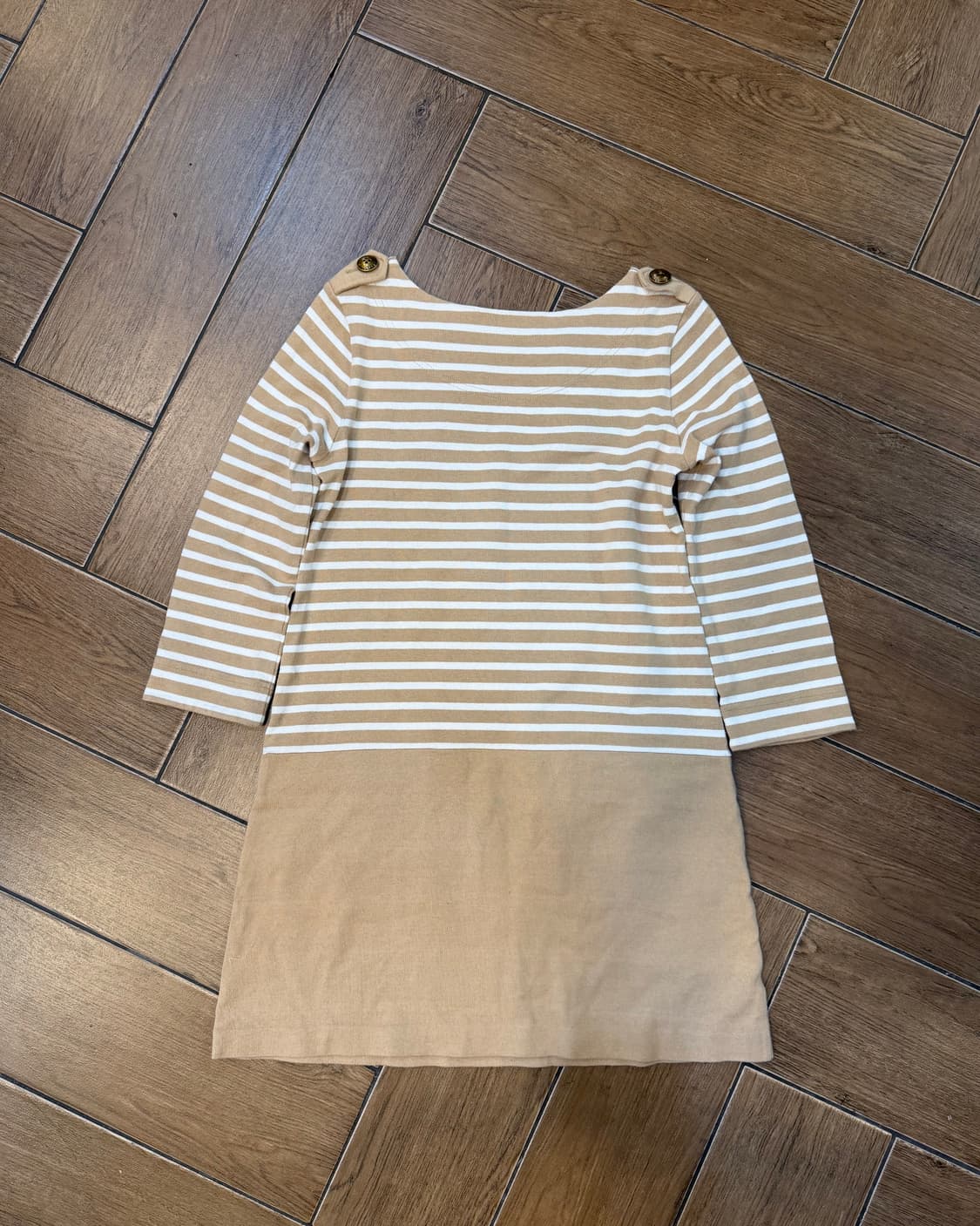 버버리 베이지 스트라이프 원피스 상품이미지4