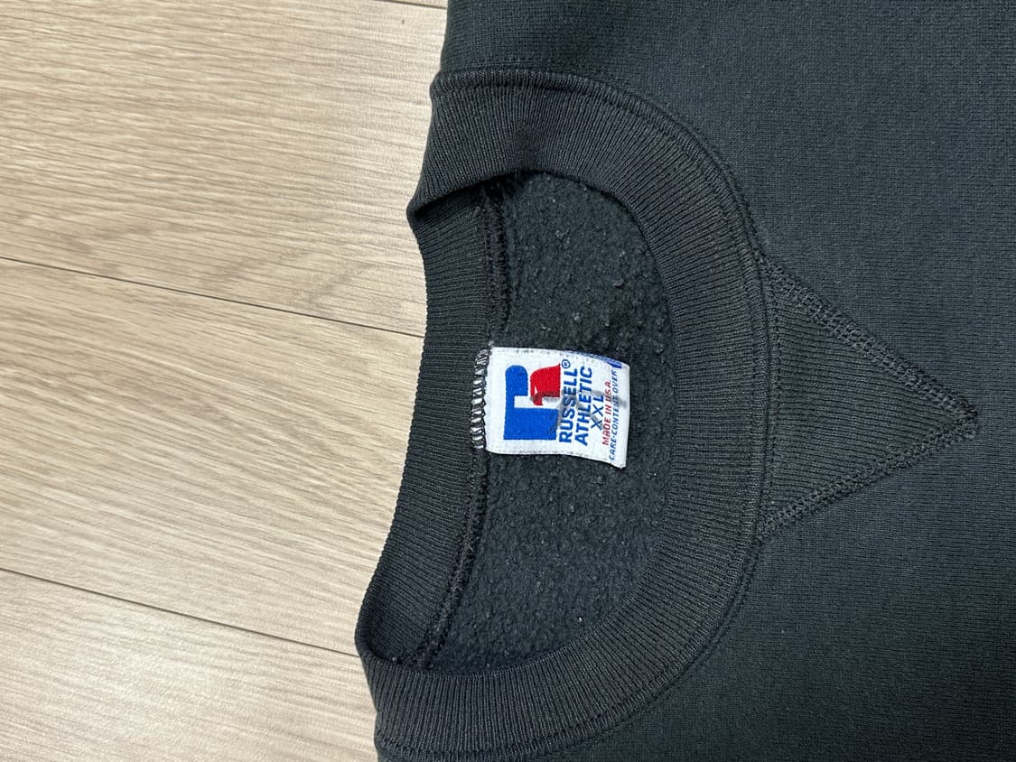 90s 러셀 스웻셔츠 블랙 (2XL)  상품이미지6