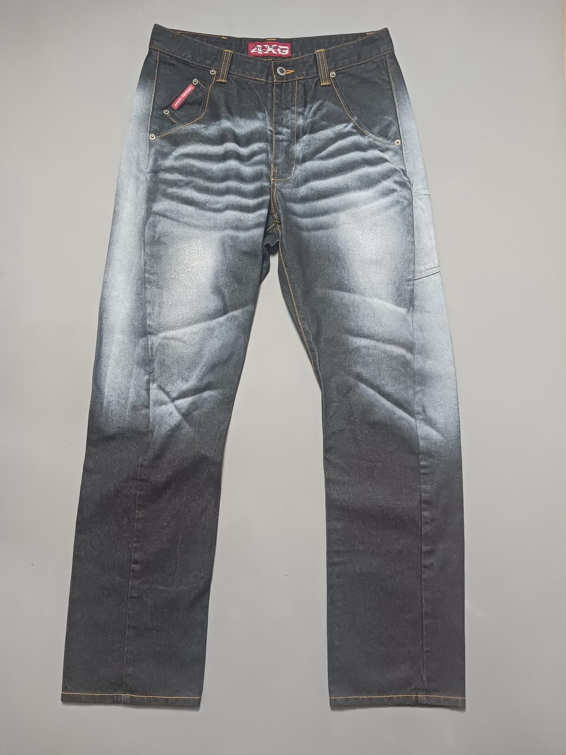 [30] 스포트리플레이 링클 와이드 블랙진 청바지 90s 올드스쿨 상품이미지1