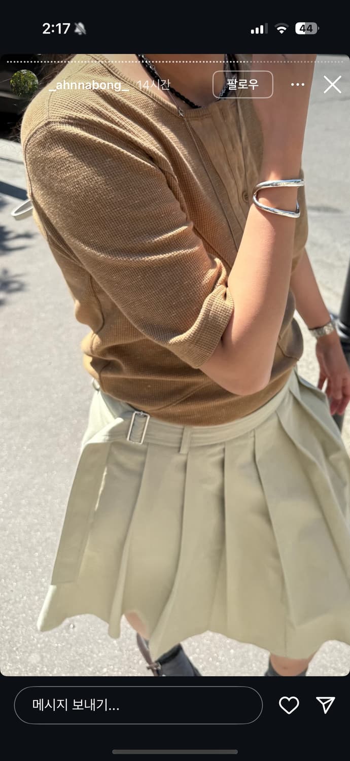 에토스 HALF PLEATS MIDI SKIRT 상품이미지3