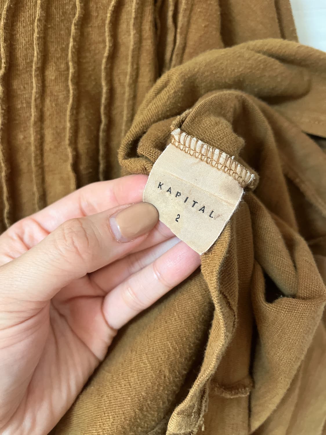 KAPITAL 캐피탈 브라운 헨리넥 니트 2사이즈 상품이미지5