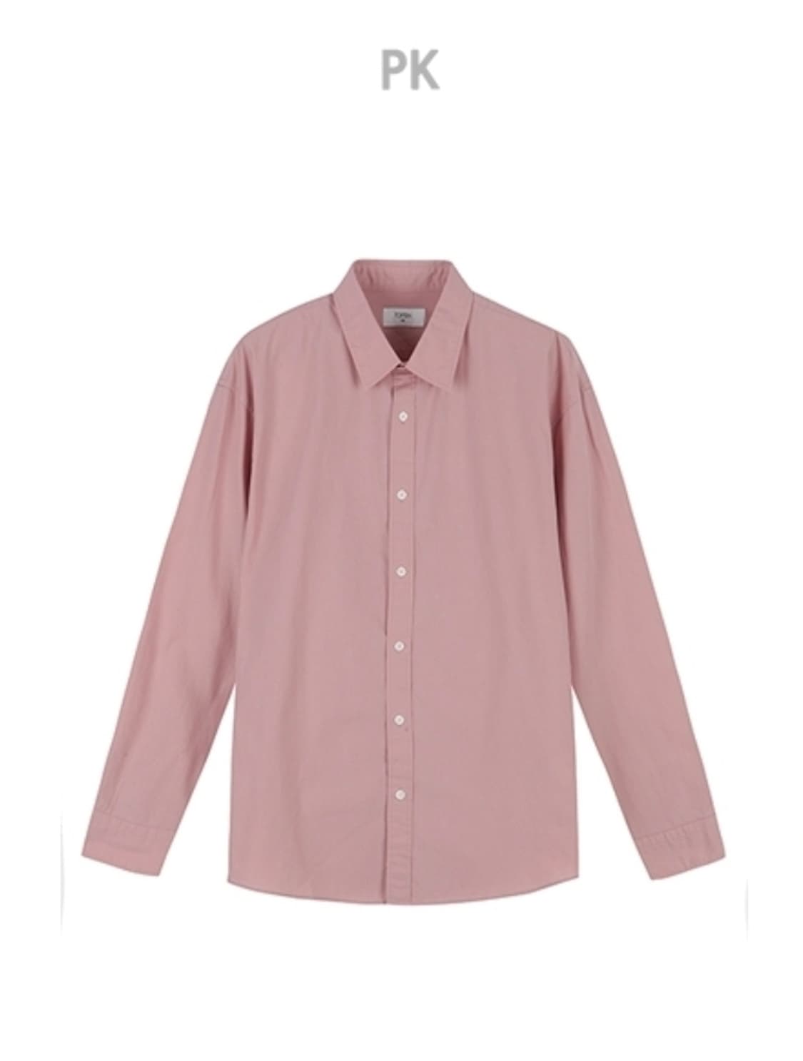 탑텐 남성 코튼 포플린 루즈핏 긴팔 셔츠 핑크 상품이미지1
