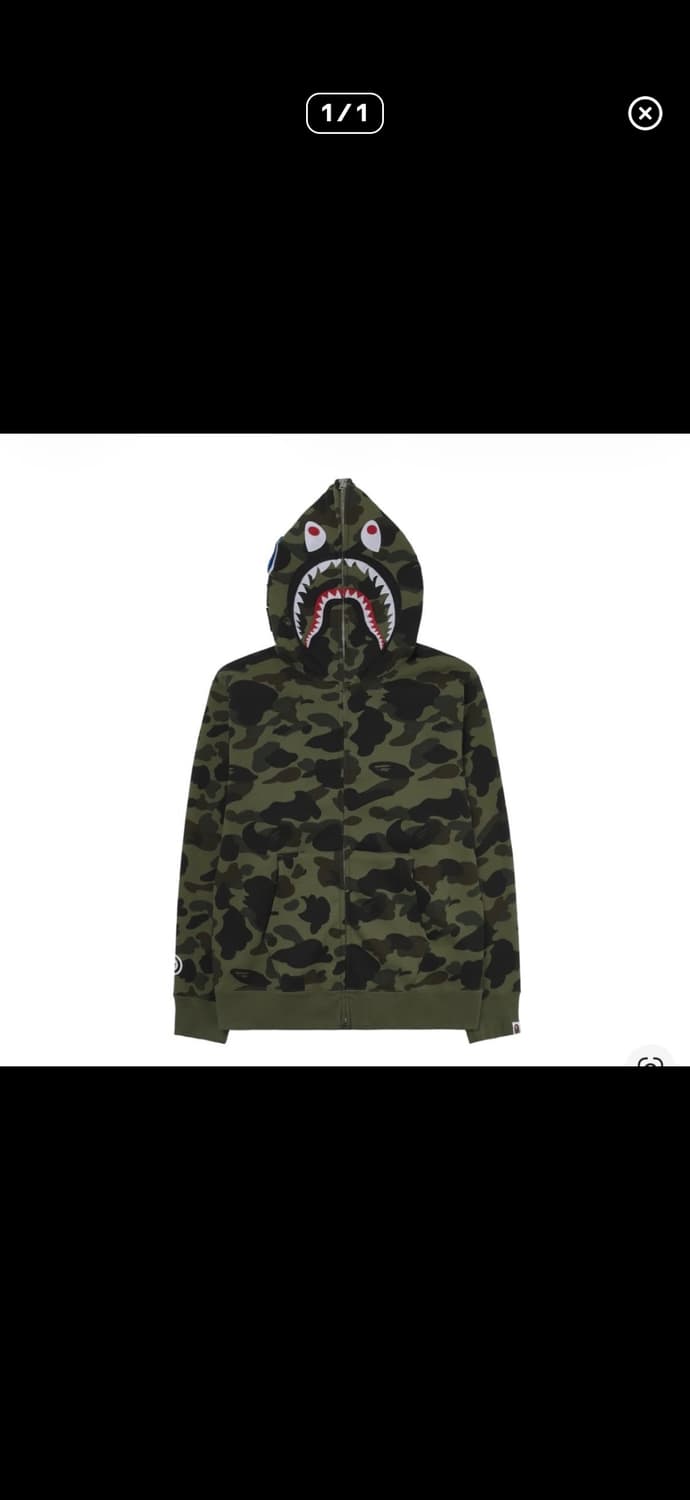 베이프 퍼스트 카모 샤크후드 XL 상품이미지1