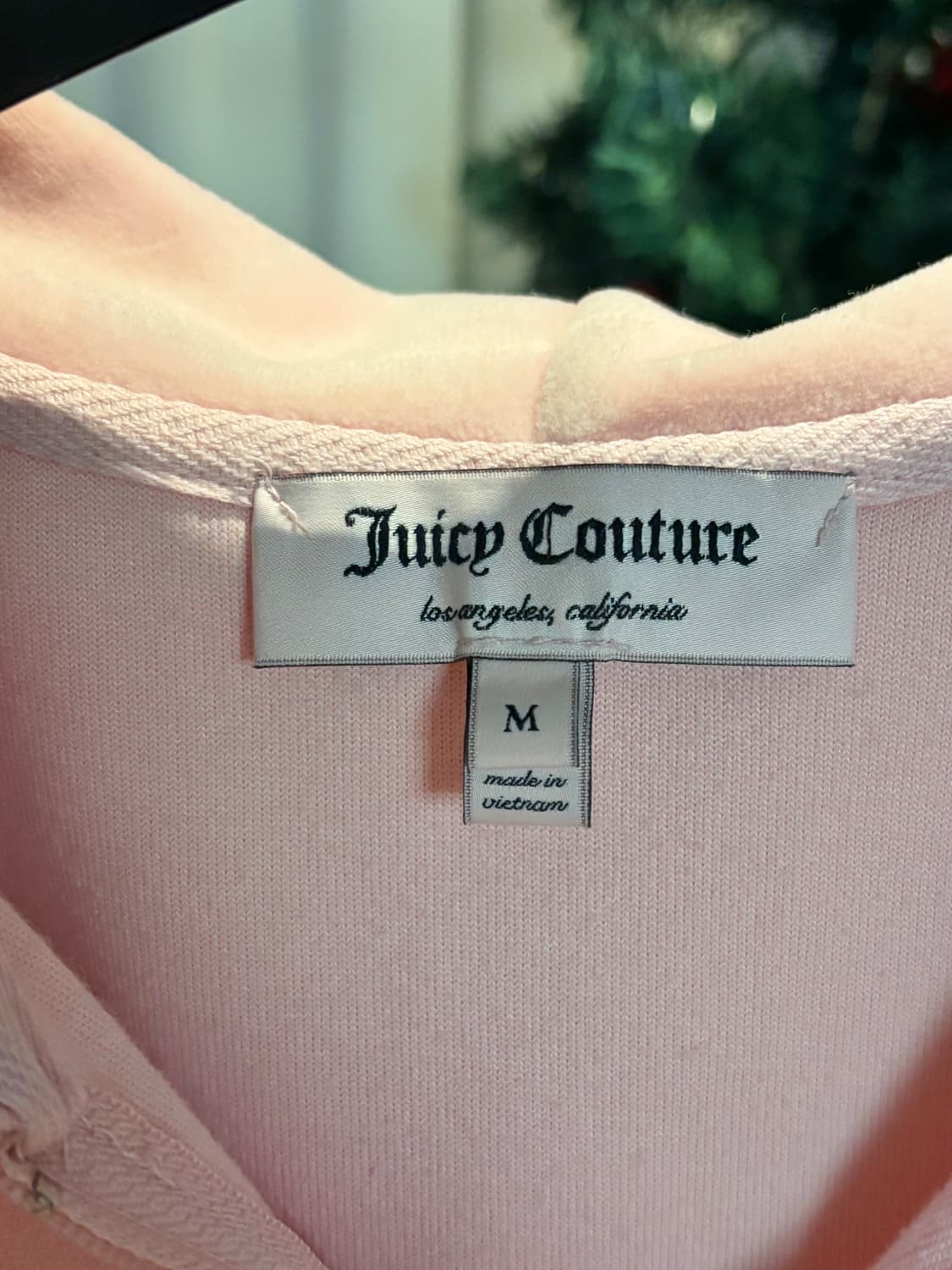 쥬시꾸뛰르 핑크 벨벳 후드집업 상품이미지3