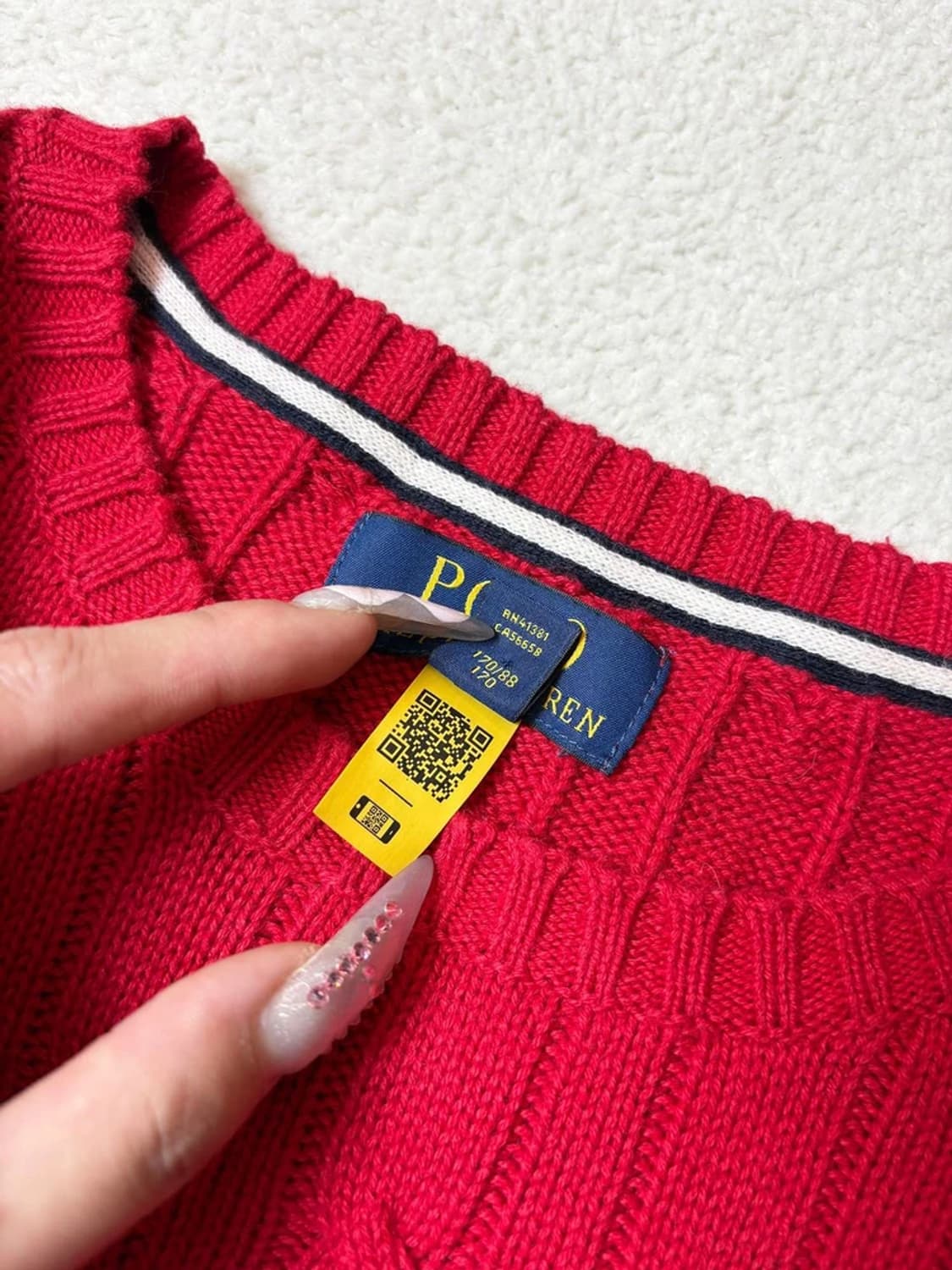 폴로 랄프로렌 큐알 신형 꽈배기 코튼 니트 PN6563 상품이미지5
