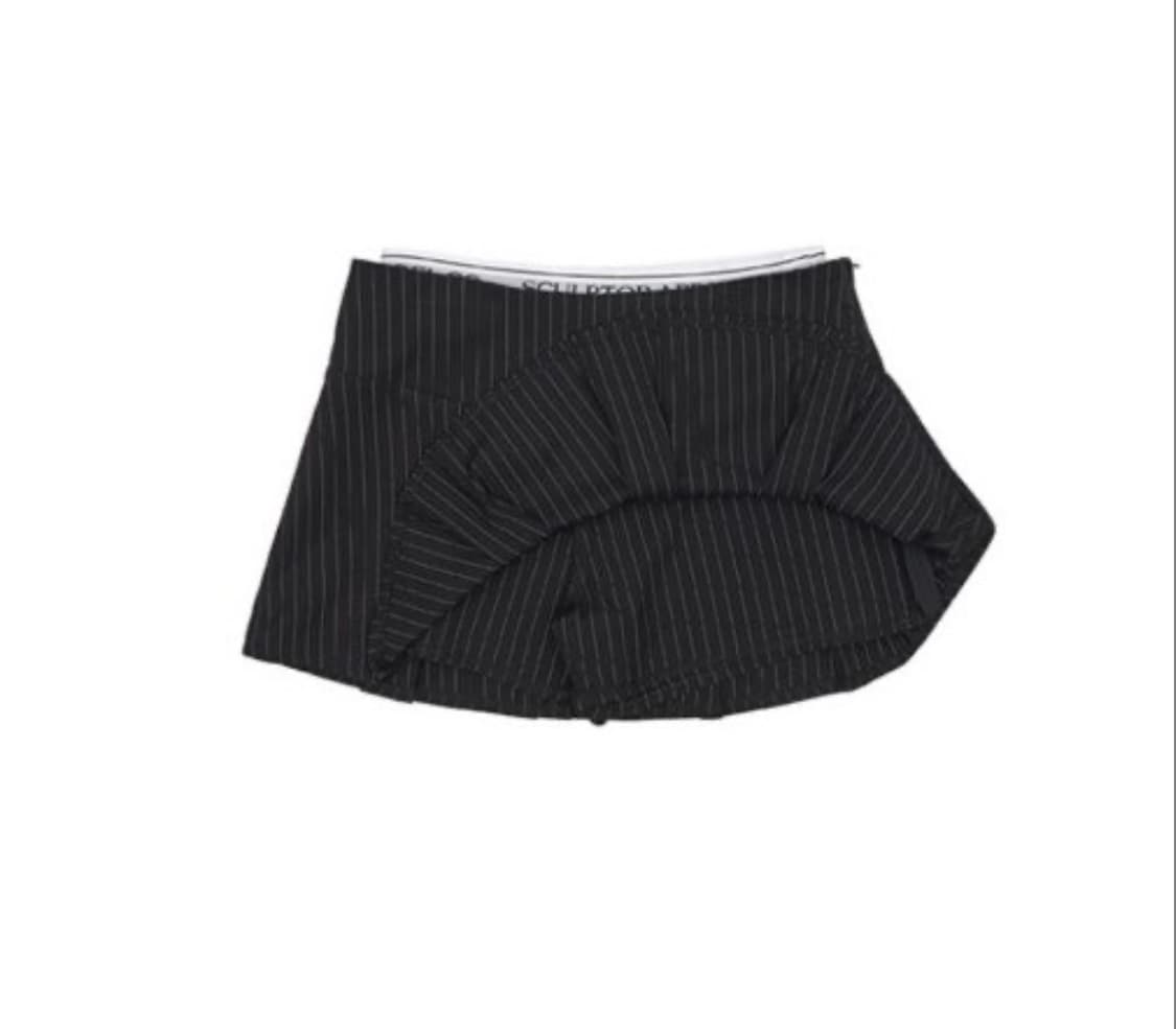 스컬프터 피카부 로우라이즈 스커트 블랙 상품이미지2