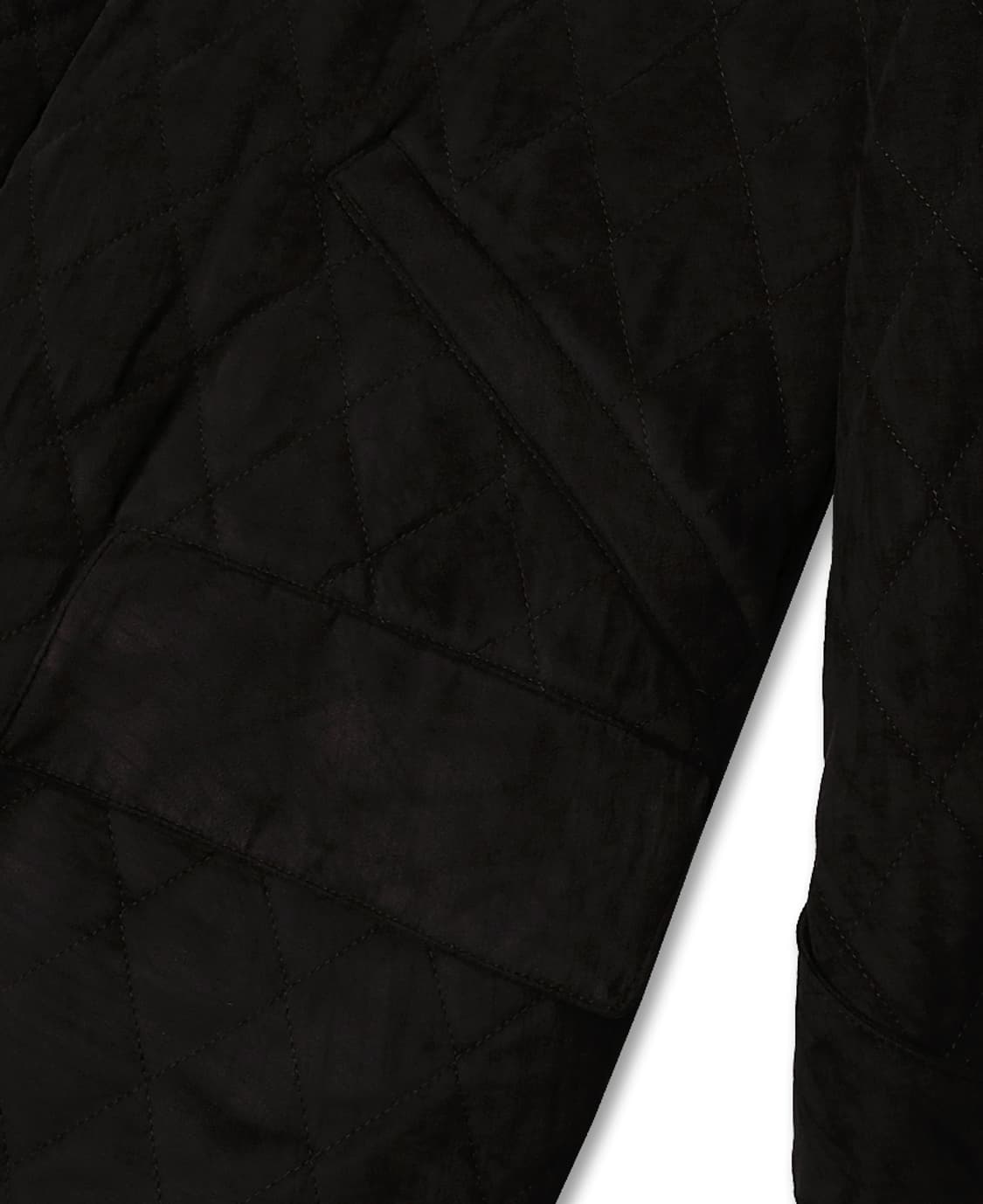 꼬르넬리아니 [Corneliani] 다크 브라운 스웨이드 퀼팅 하프 코트 상품이미지3