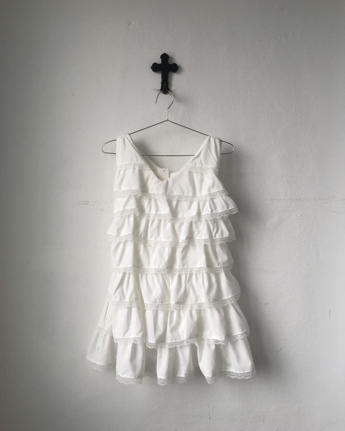 Lace trimming layer sleeveless onepiece 상품이미지2