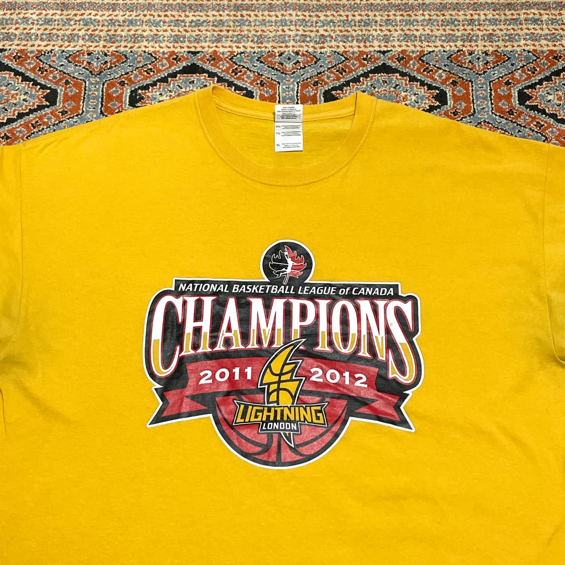 길단 프린팅 머스타드 반팔티셔츠 남성XL 상품이미지2