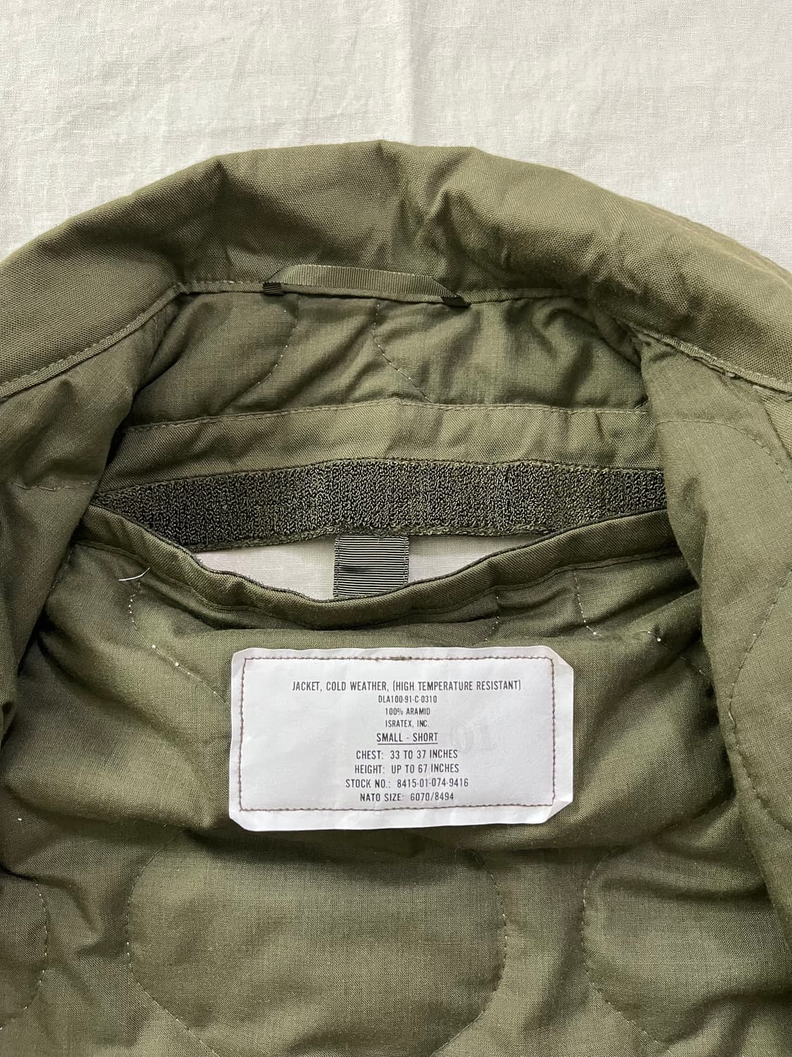 90s U.S Army CVC 탱커 자켓 미군 밀리터리 빈티지 상품이미지4