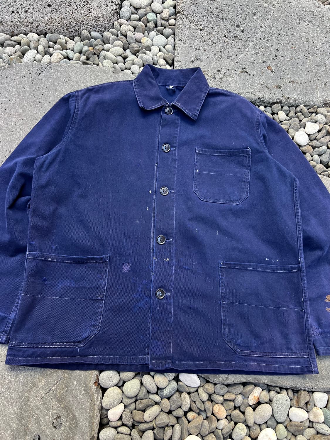 OLD VINTAGE DARK PURPLE NAVY 프렌치워크자켓 상품이미지3