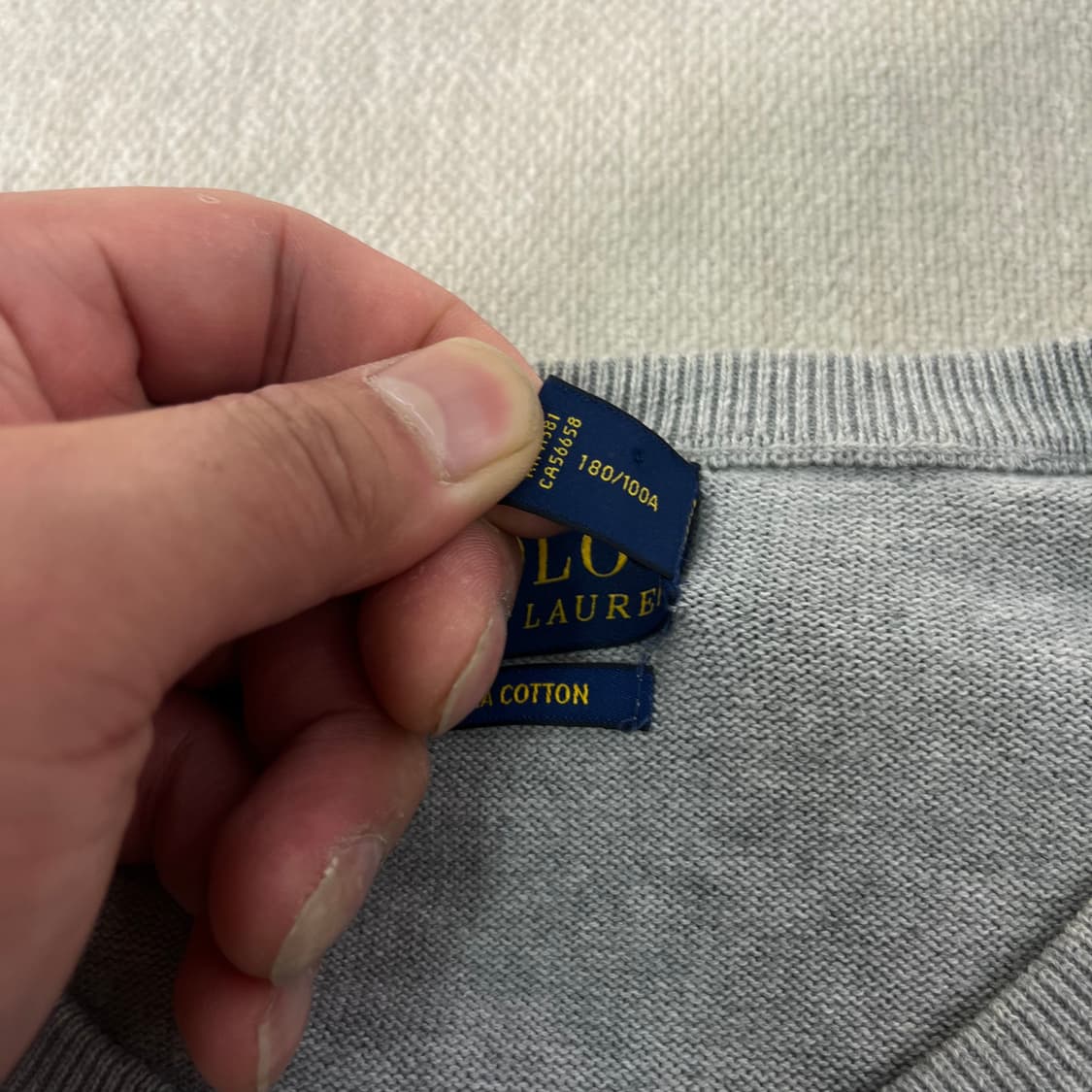 100 폴로랄프로렌 피마코튼 라운드넥 니트 상품이미지4