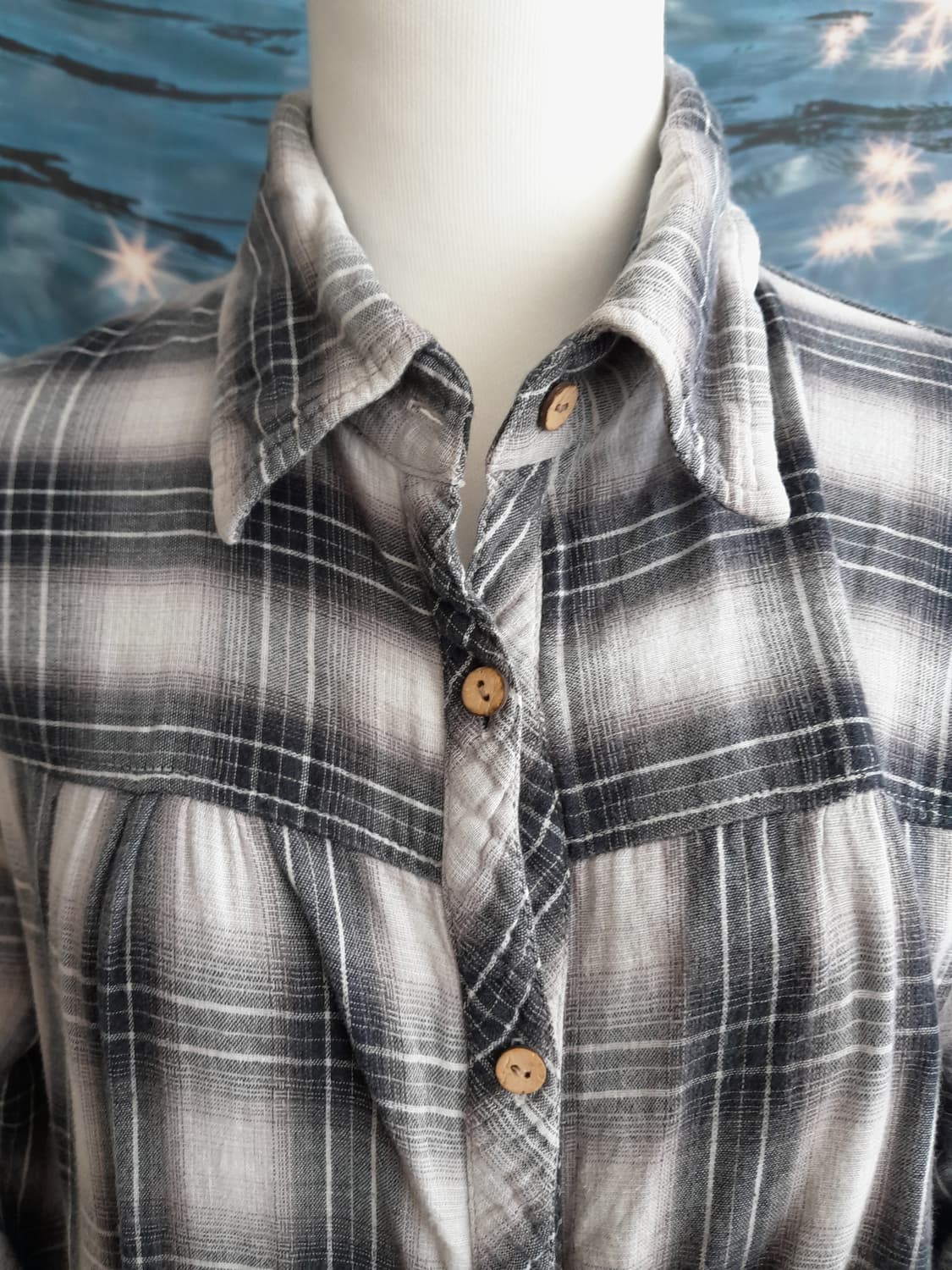 체크 모리 셔츠 원피스 상품이미지2