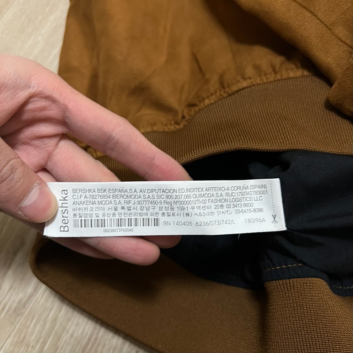 버쉬카 남성 미니멀 스웨이드 자켓 L/100  상품이미지5