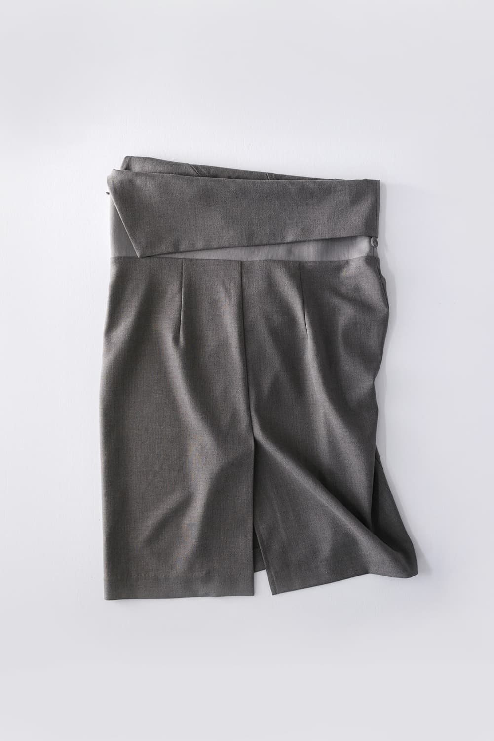 Ulika sanctus Brace Pintuck Skirt Beige 상품이미지2
