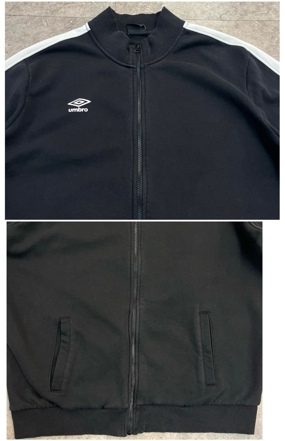 엄브로 사이드라인 기모 져지 블랙 3XL #csz4113 상품이미지5