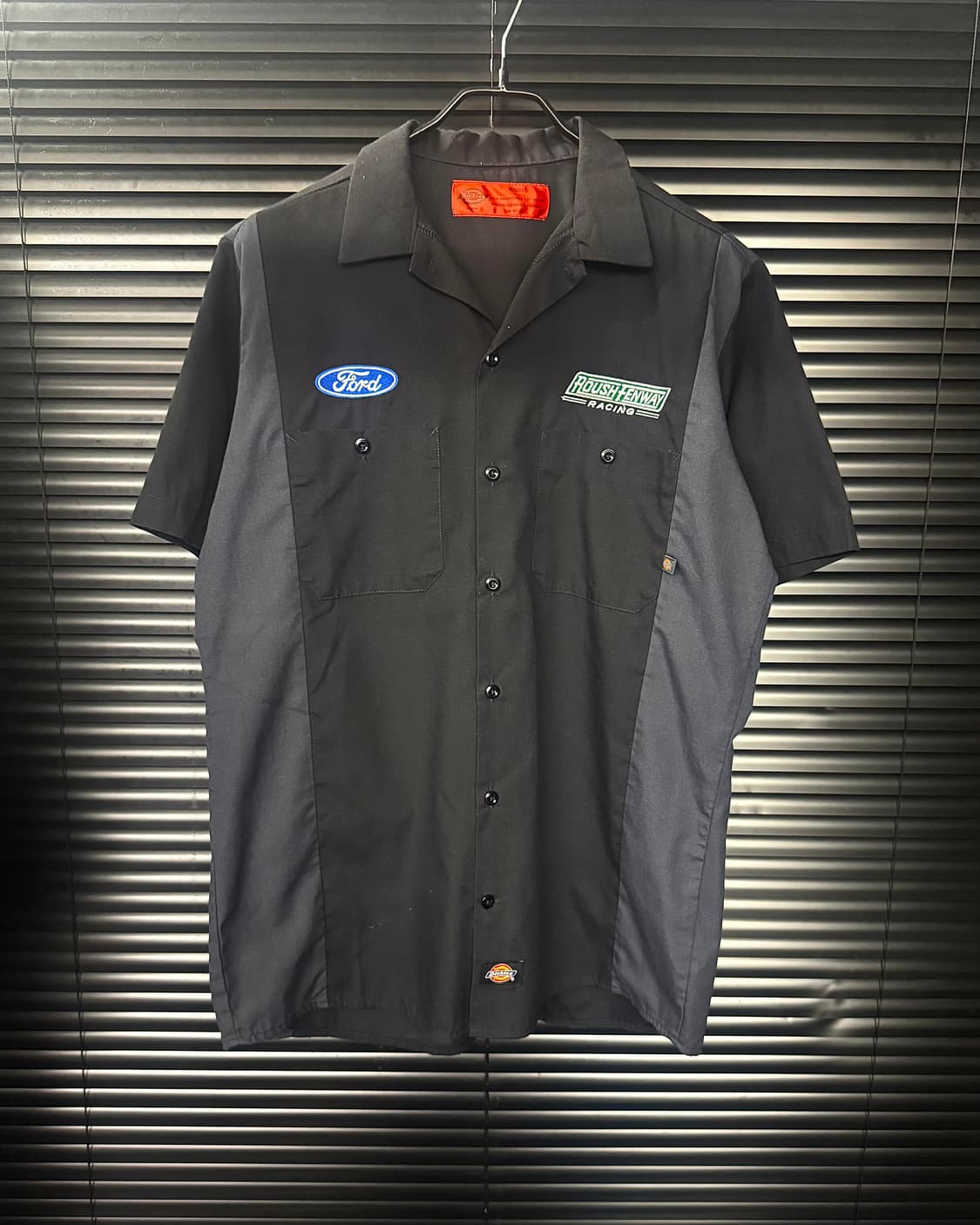 디키즈 포드 레이싱 반팔 워크 셔츠 패치 워크 M 95 블랙 미국 usa 상품이미지2