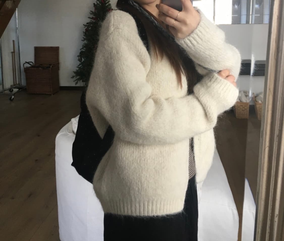 아워캐비넷 퍼 가디건 상품이미지2