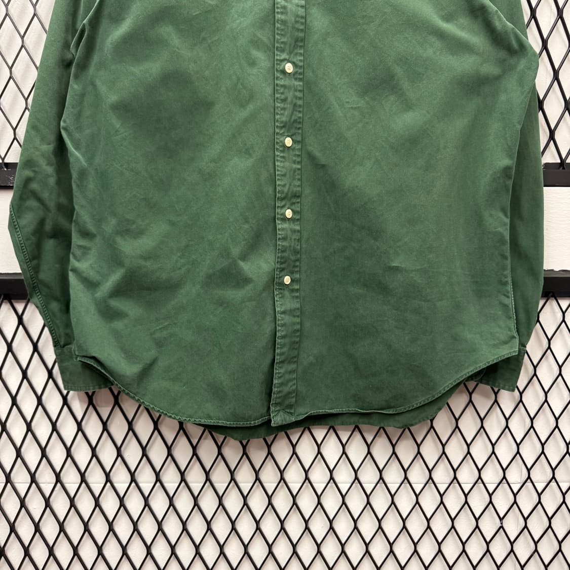 폴로 랄프로렌 솔리드 긴팔 셔츠 블루 포니 포인트 그린 상품이미지4