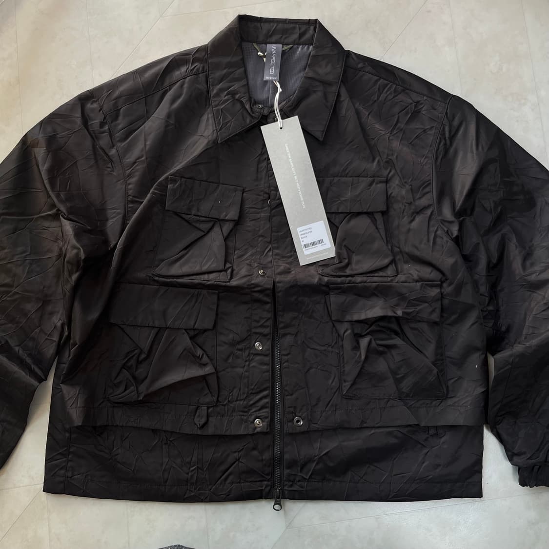 새상품)언어펙티드 레이어드 피셔맨 점퍼 블랙 상품이미지3