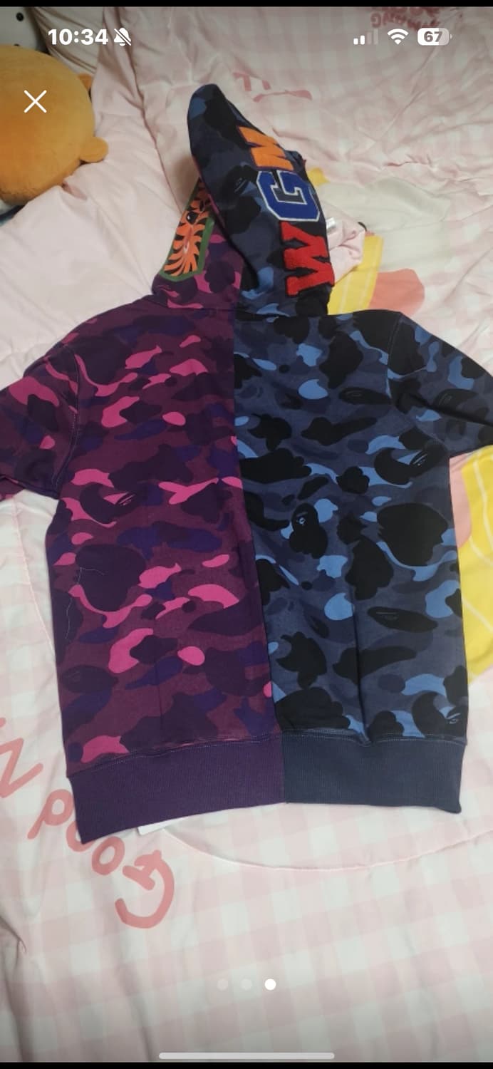 베이프 샤크 아수라 카모 풀 후드집업 3XL 상품이미지3