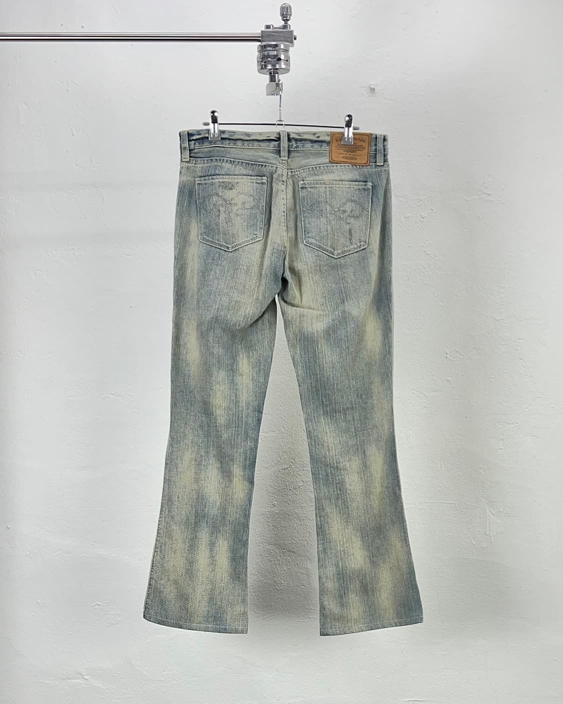 폴로 랄프로렌 덩가리 디스트레스 라이트 워시 플레어 데님 팬츠 상품이미지6