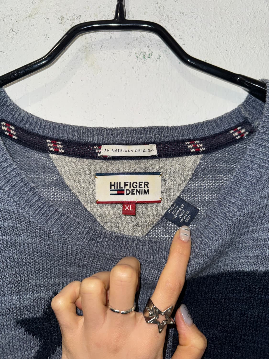 타미힐피고 데님 별 니트 상품이미지4