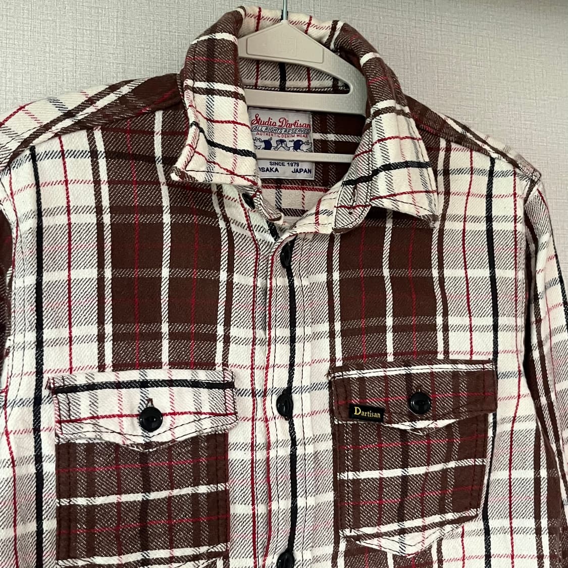 [STUDIO D’ARTISAN]  체크 투포켓 플란넬 셔츠 상품이미지2