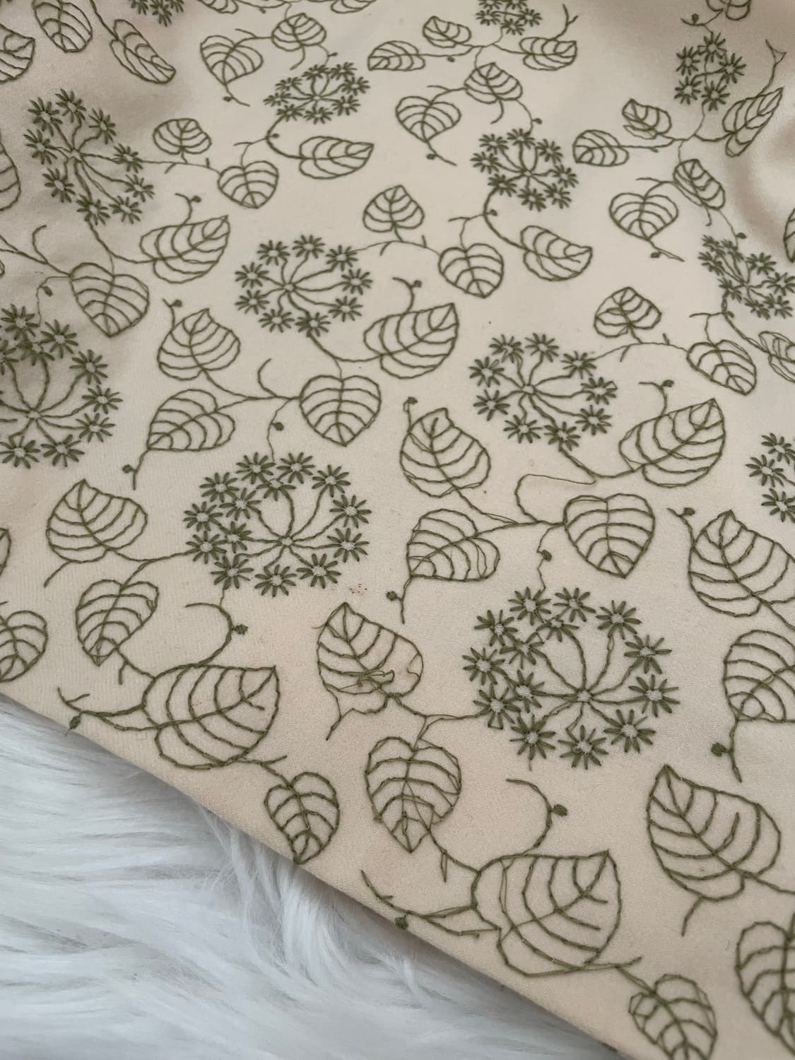 vintage v-neck embroidered wool dress 상품이미지9