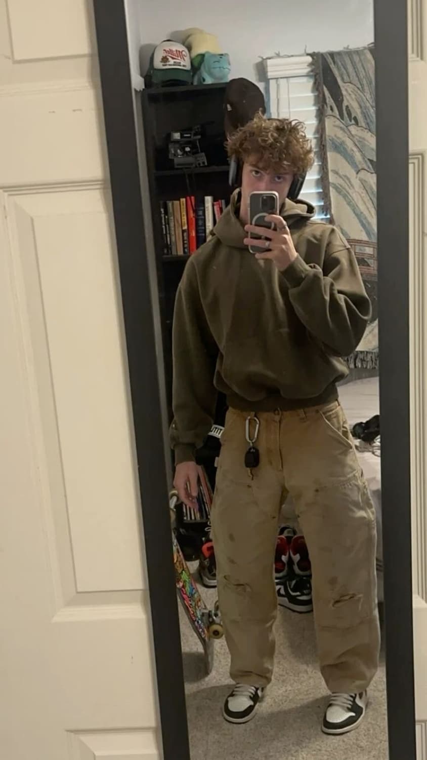 칼하트 WIP 워크웨어 더블니 베이지 카펜터 팬츠 33 상품이미지7