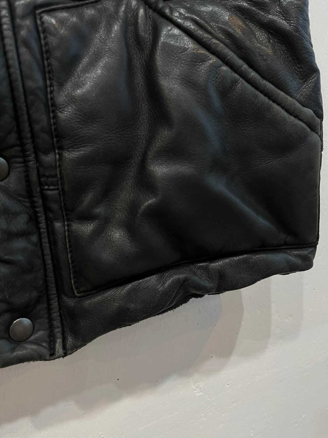 audrey and john wad 램스킨 다운 패딩 베스트 조끼 M 상품이미지5