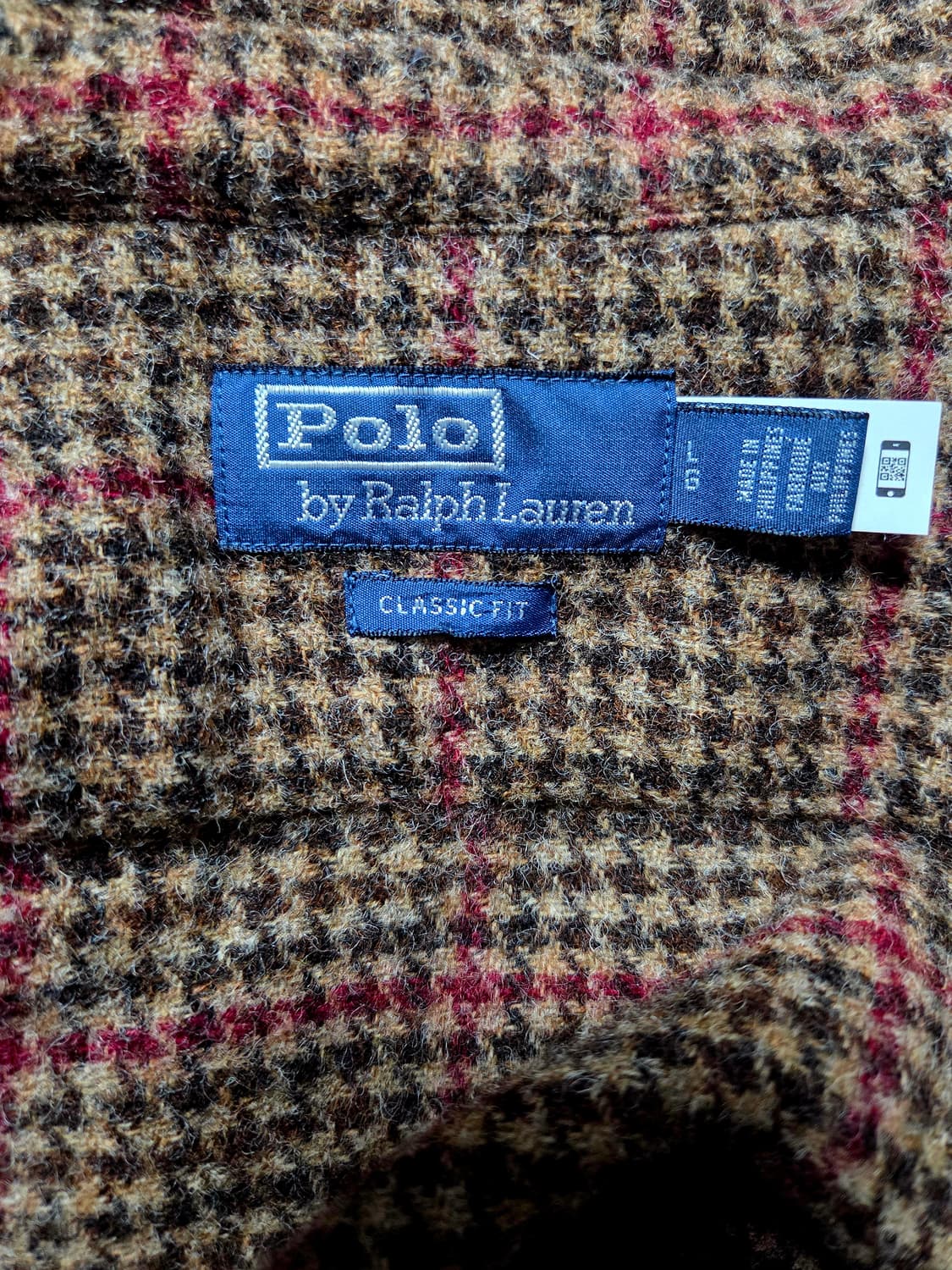 L,105) 폴로 셰틀랜드 브라운 울 오버셔츠 팝니다. 상품이미지8