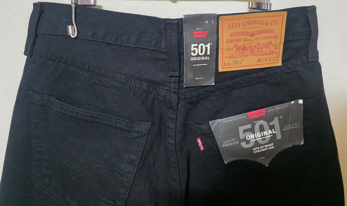 [새상품/빅E] 리바이스 프리미엄 501 오리지널 블랙진 (28사이즈) 상품이미지5