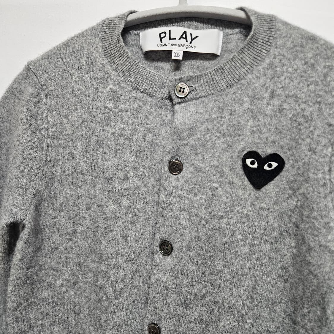 꼼데가르송 하트 로고 가디건 XXS 상품이미지2