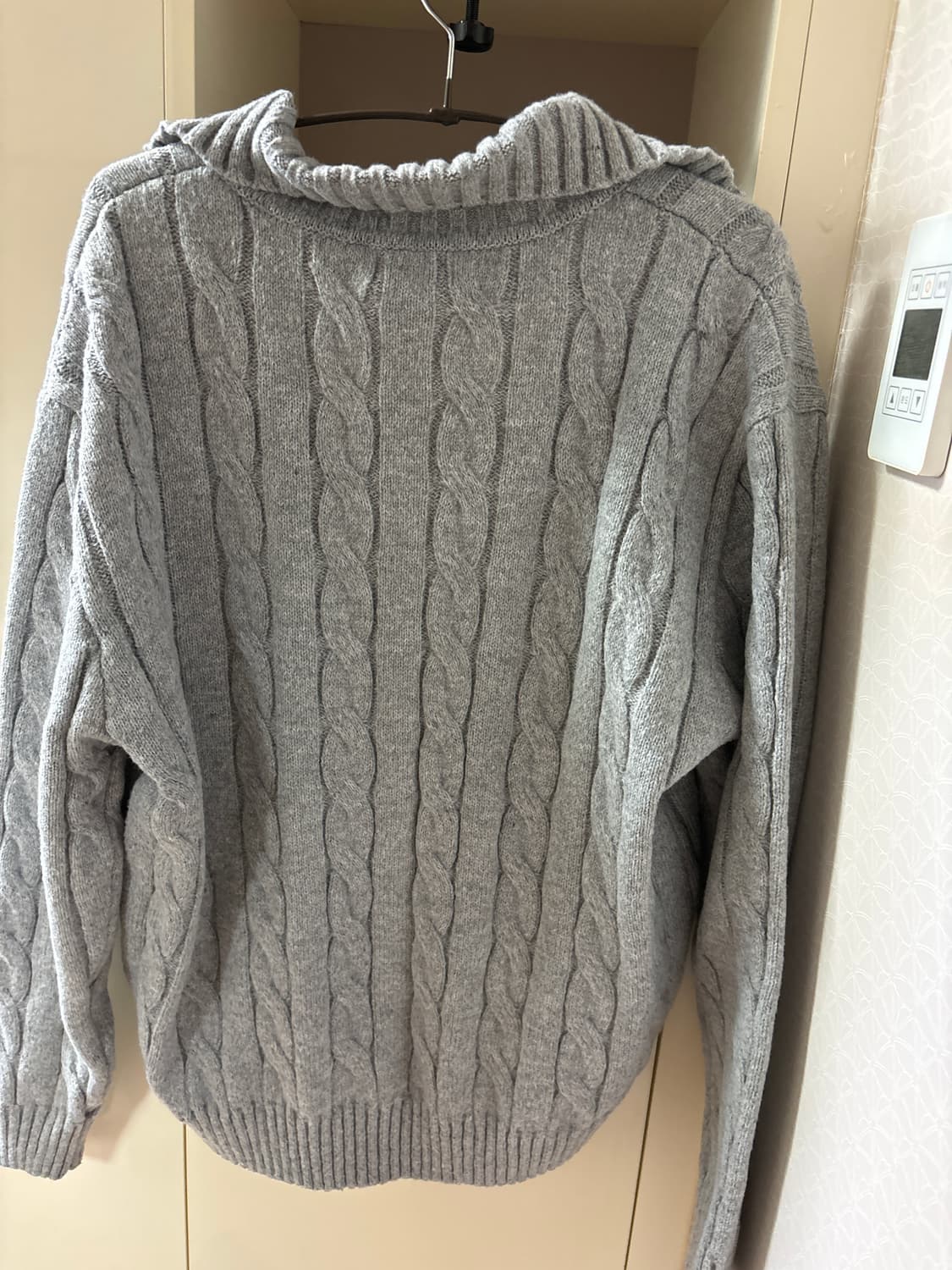 보세 꽈배기 니트 집업 상품이미지2