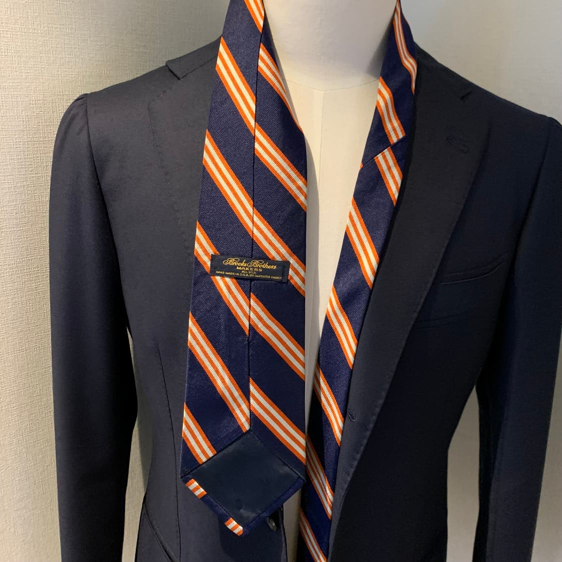 브룩스브라더스 스트라이프 넥타이 클래식정장룩 코디 명품 A+등급 상품이미지2