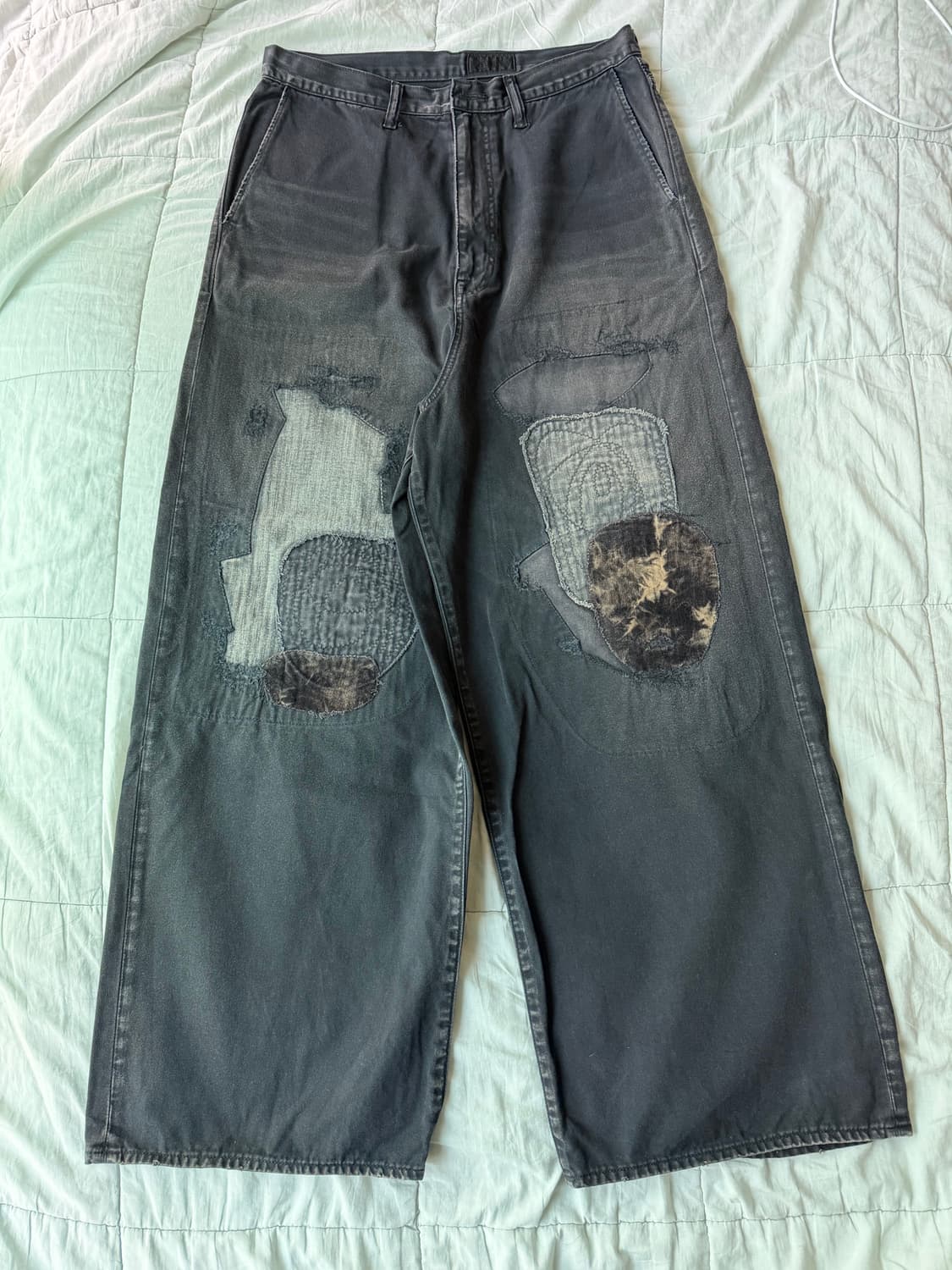 캐피탈 카츠라기 포트 배기 팬츠 블랙 상품이미지1