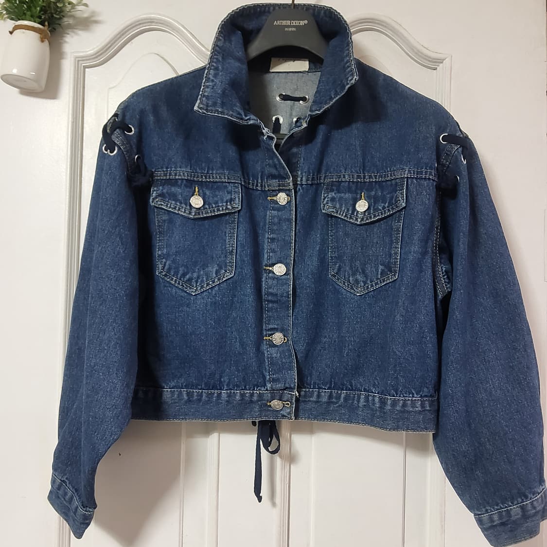 새상품 크롭 데님 자켓 청 자켓 너무 이쁨 상품이미지1