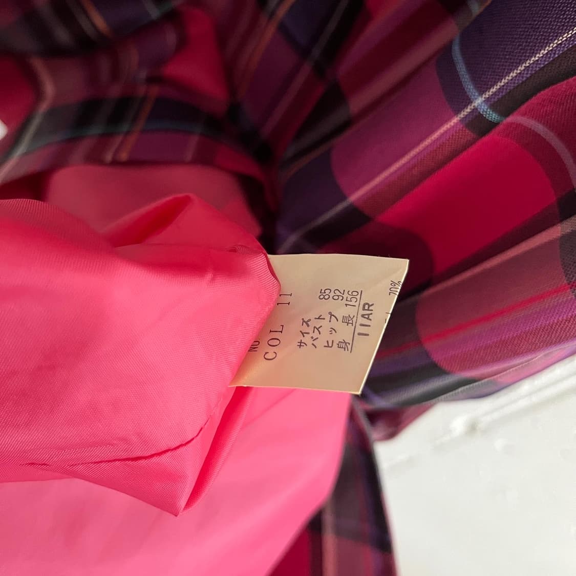 핑크 체크 원피스 상품이미지5