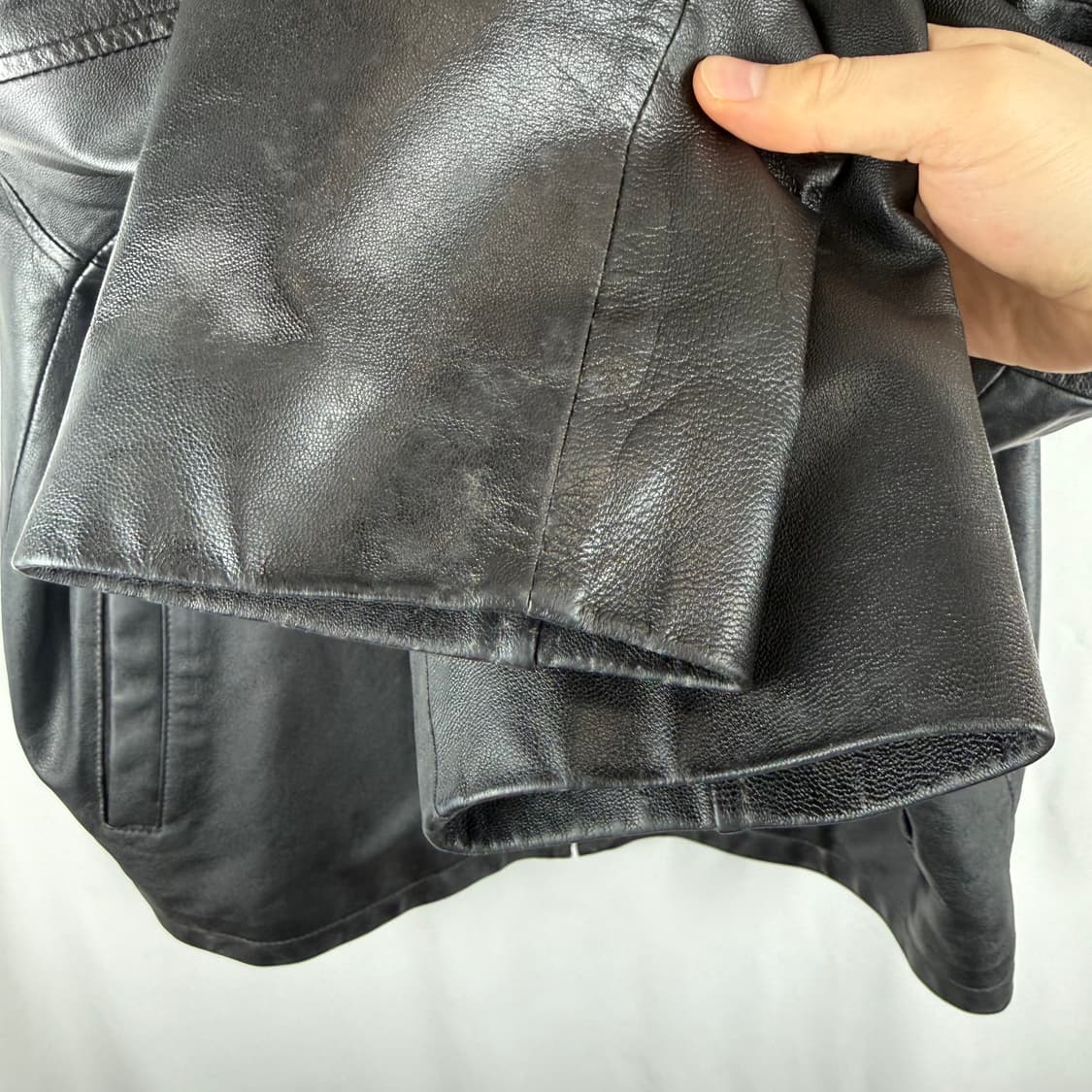 100)VITANUOVA 각인 포켓 양가죽 자켓 상품이미지4