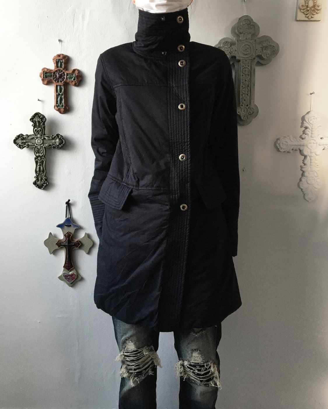 High neck long jacket 상품이미지8