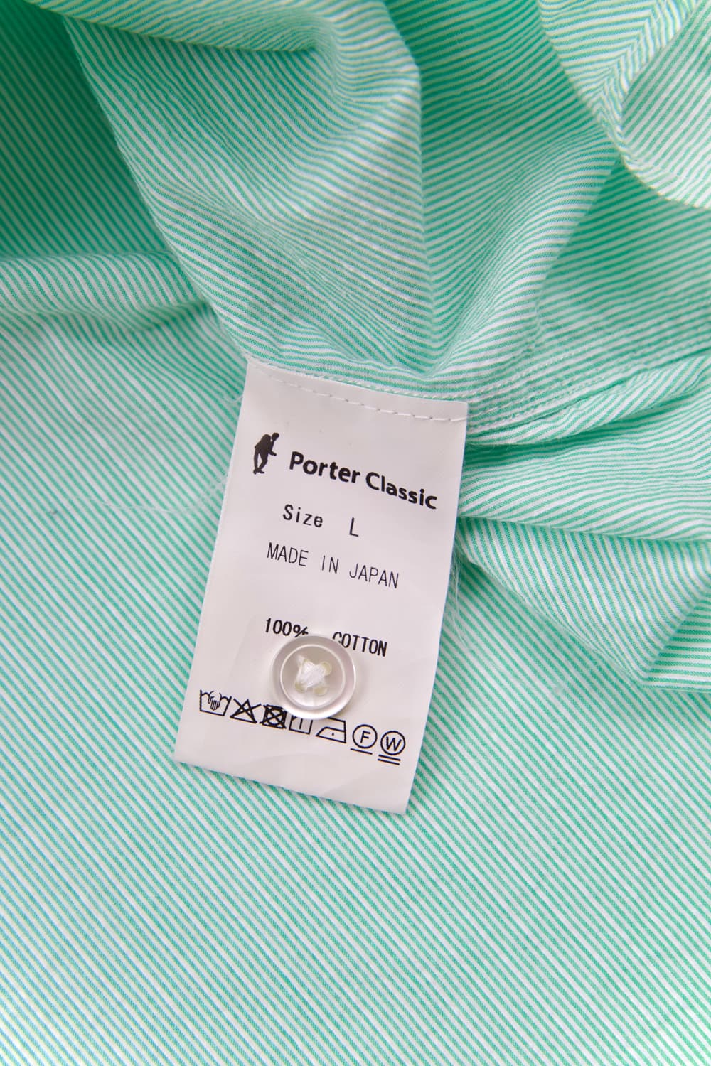 Porter classic 롤업 스트라이프 셔츠 그린 상품이미지8