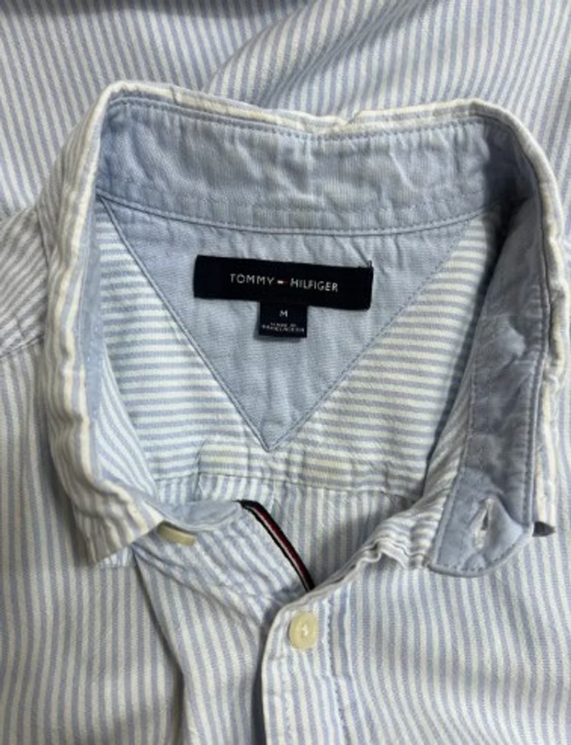 타미힐피거 남성 블루 스트라이프긴팔셔츠 M 상품이미지5