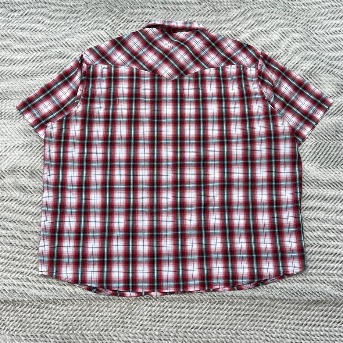랭글러 웨스턴 체크 하프셔츠 r3701 상품이미지2