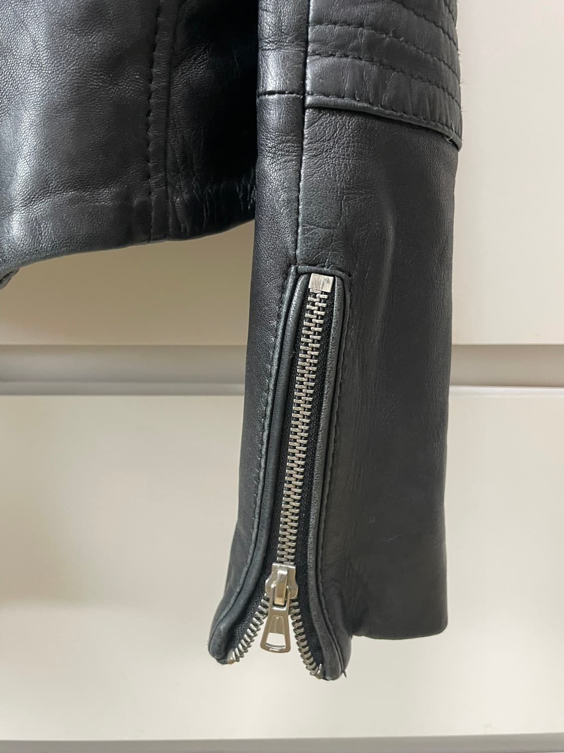 ZARA 자라 양가죽 재킷 블랙 S(44~)사이즈 가죽자켓 상품이미지6