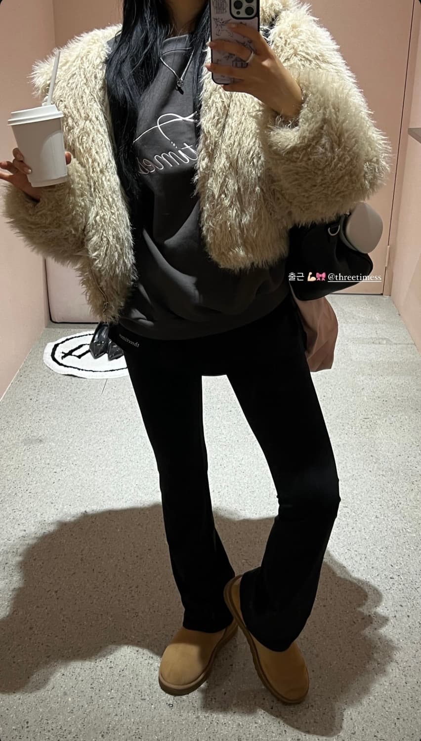 threetimes teddy bear zip hoodie 상품이미지3