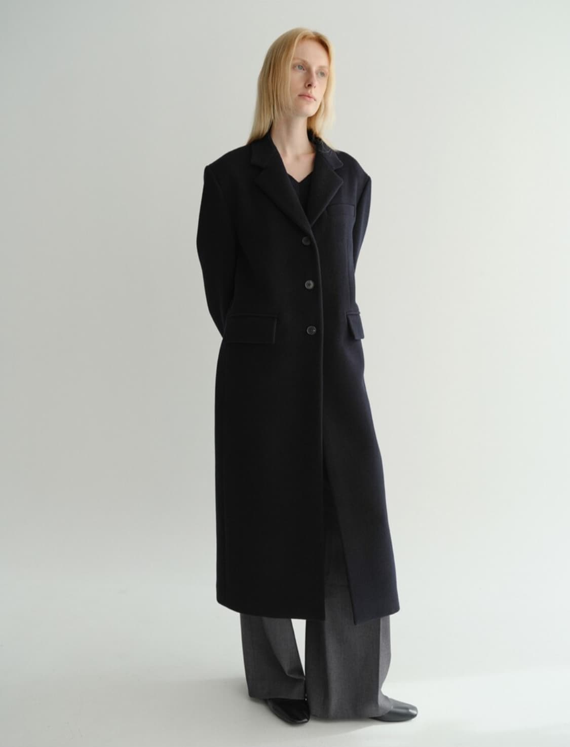 EAAH TAILORING WOOL COAT NAVY 이아 코트 상품이미지2