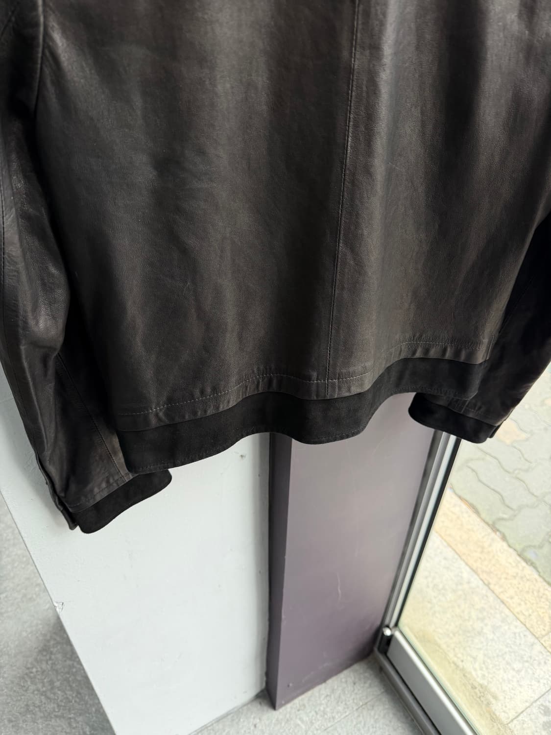 55/ 산드로 램스킨 스웨이드 블렌딩 레더 자켓 상품이미지7